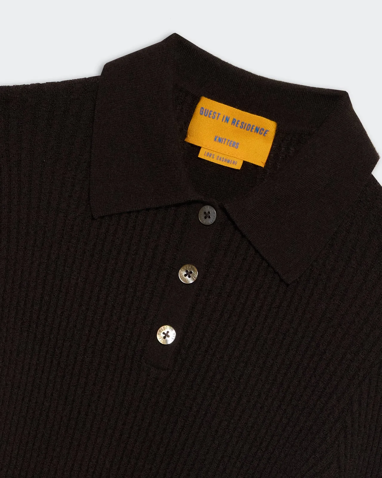 LS Shrunken Polo - Burnt Cocoa sold by Guest In Residence product image thumbnail 3