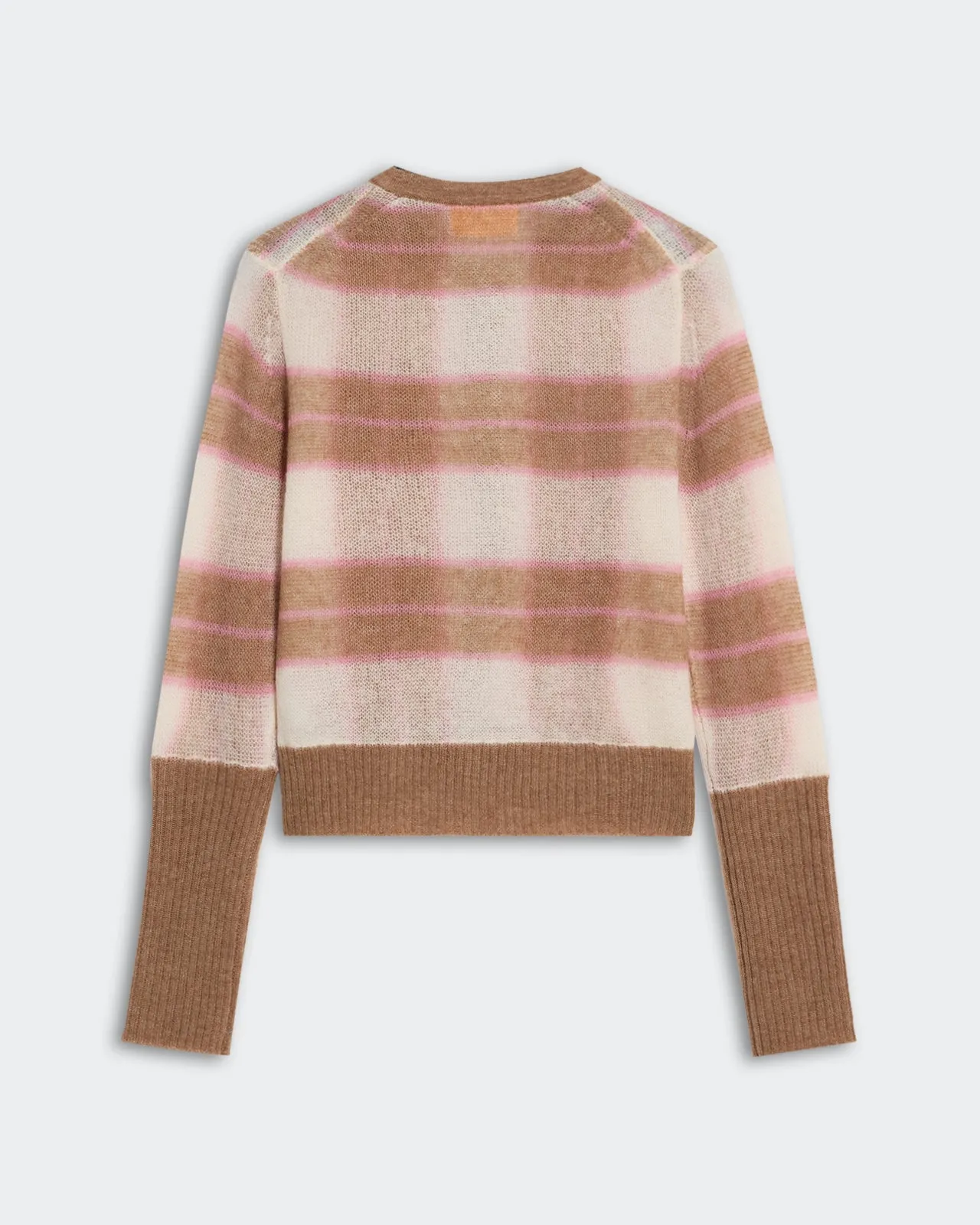 Shadow Plaid Cardigan - Taupe Combo sold by Guest In Residence product image thumbnail 2