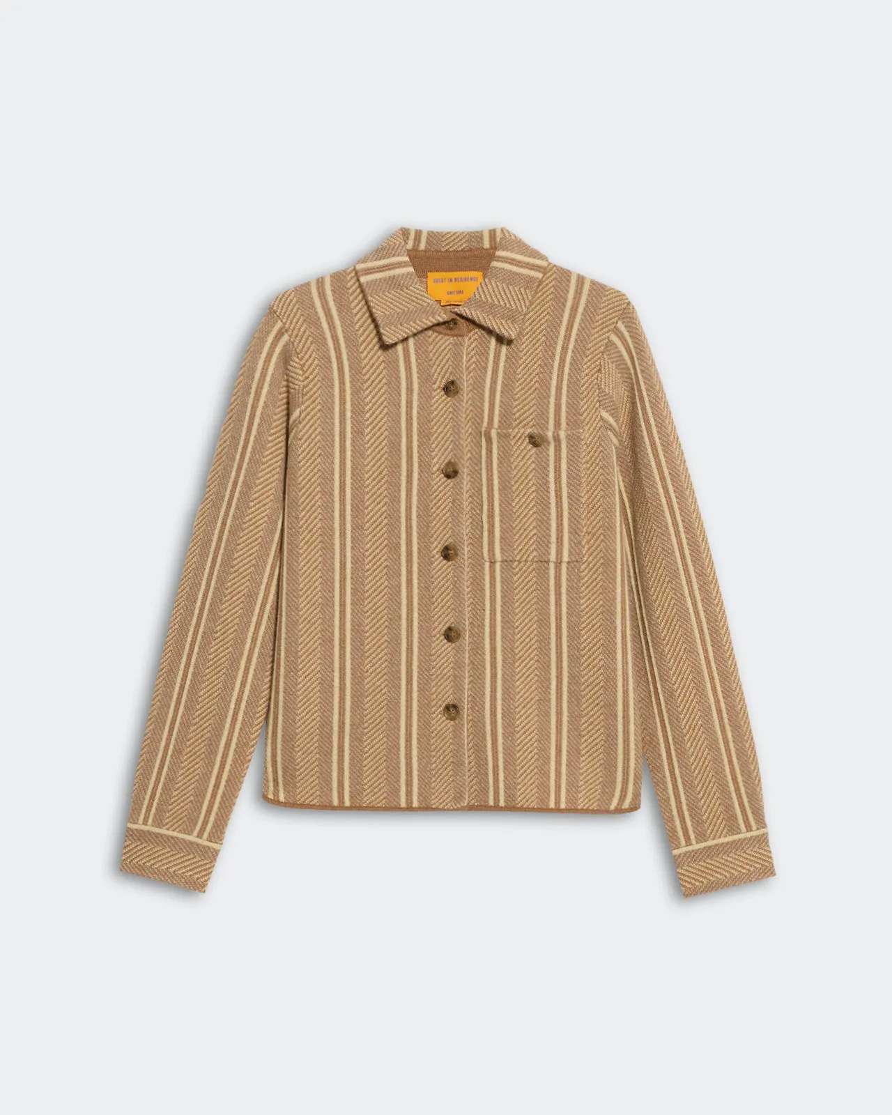 Dylan Stripe Shirt - Almond Combo sold by Guest In Residence