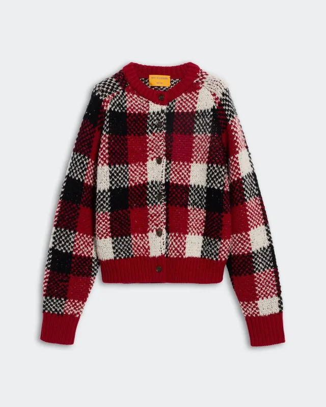 Buffalo Plaid Cardigan - Ruby Combo made by Guest In Residence