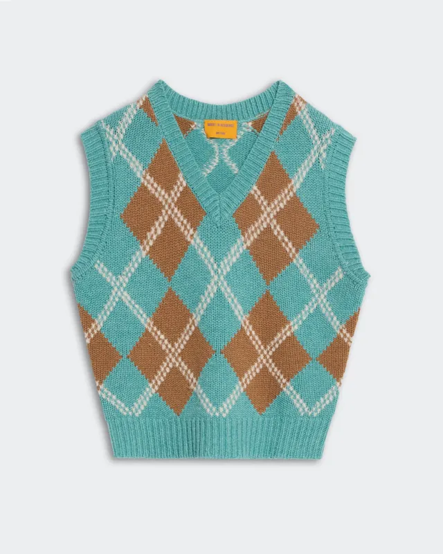Argyle Vest - Glacier Combo sold by Guest In Residence
