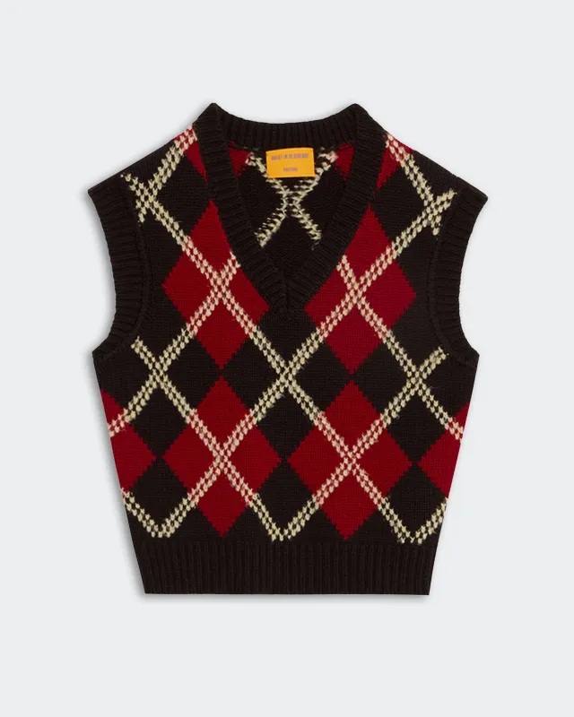 Argyle Vest - Burnt Cocoa Combo sold by Guest In Residence