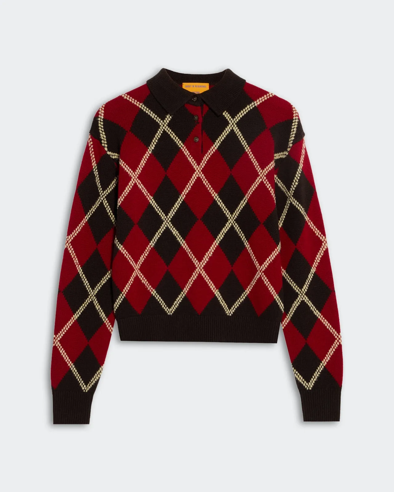 Collegiate Argyle Polo - Burnt Cocoa Combo sold by Guest In Residence