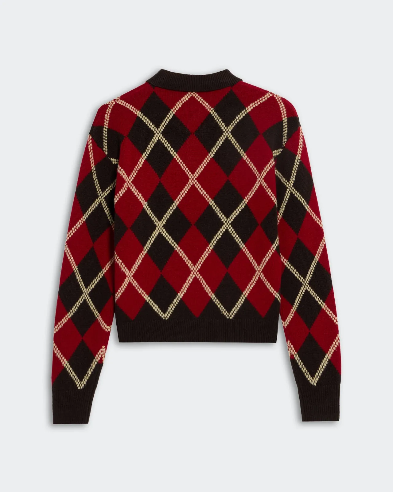 Collegiate Argyle Polo - Burnt Cocoa Combo sold by Guest In Residence product image thumbnail 2