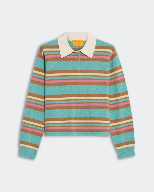 Cropped Stripe Rugby - Glacier Combo sold by Guest In Residence