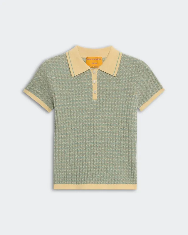Chevron Shrunken Polo - Butter Combo sold by Guest In Residence