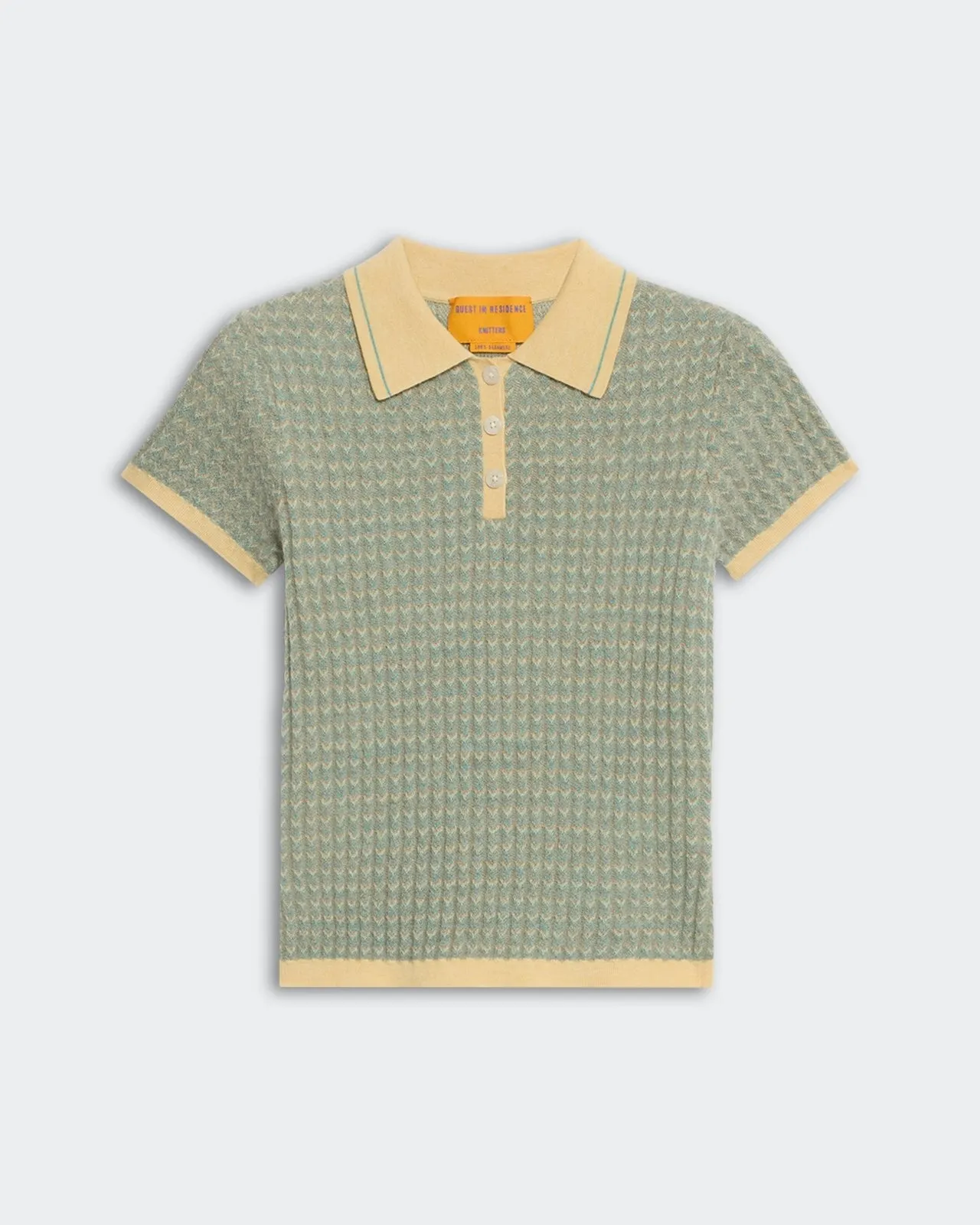 Chevron Shrunken Polo - Butter Combo sold by Guest In Residence