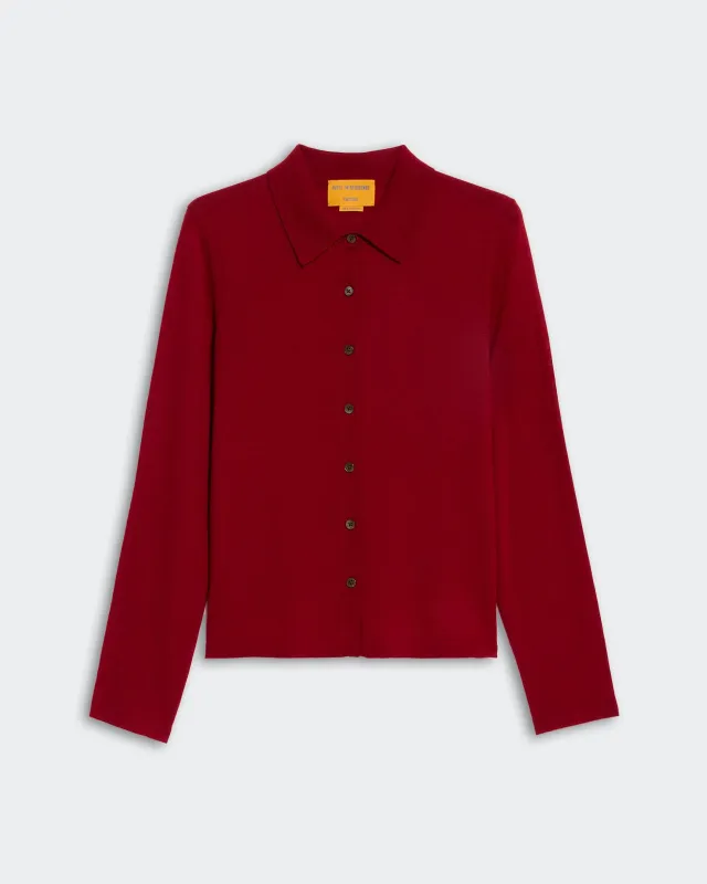 Elle Shirt in Cashmere - Ruby sold by Guest In Residence