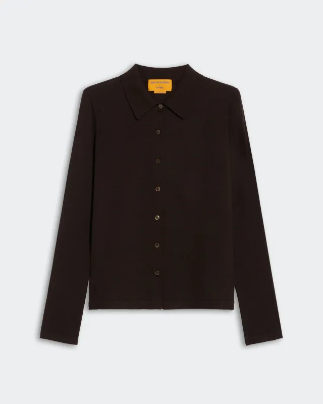Elle Shirt in Cashmere - Burnt Cocoa sold by Guest In Residence