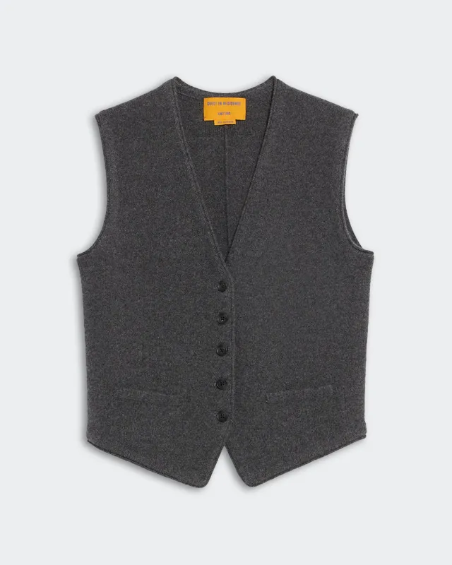 Tailored Vest - Charcoal sold by Guest In Residence