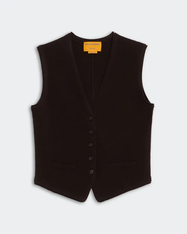 Tailored Vest - Burnt Cocoa sold by Guest In Residence