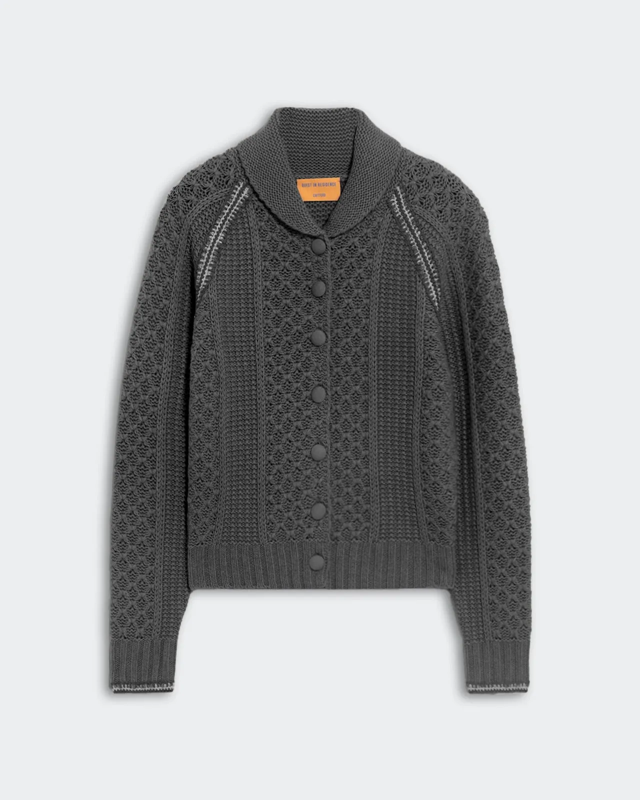 Marlowe Cable Cardigan - Charcoal sold by Guest In Residence