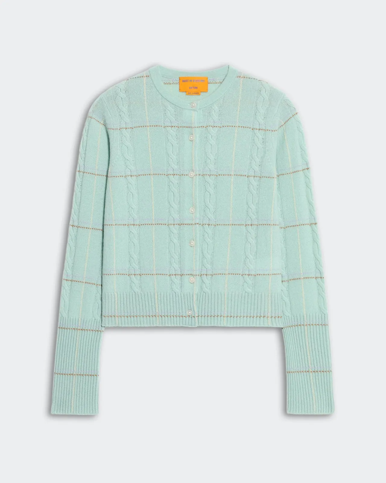 Jane Check Cardigan - Seaglass Combo sold by Guest In Residence