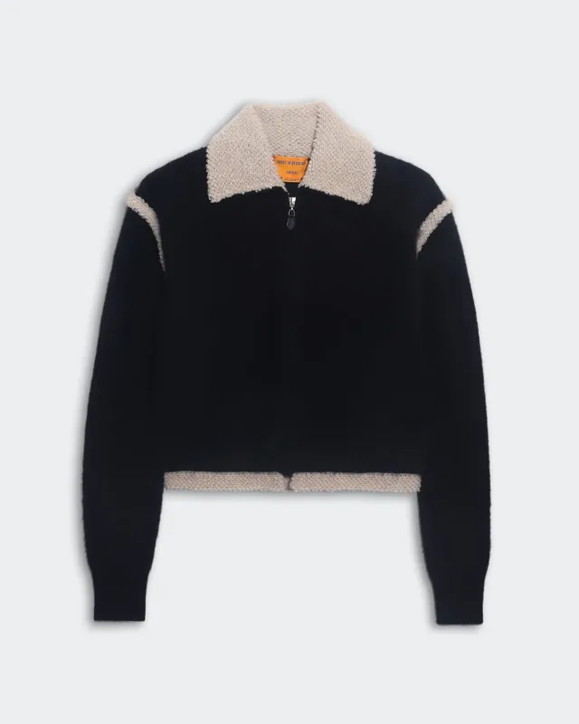 Grizzly Frankie Jacket - Black/Oatmeal sold by Guest In Residence