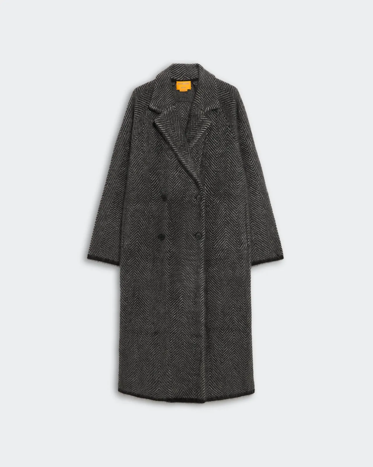 Grizzly Double Breasted Coat - Black/Heather Grey sold by Guest In Residence