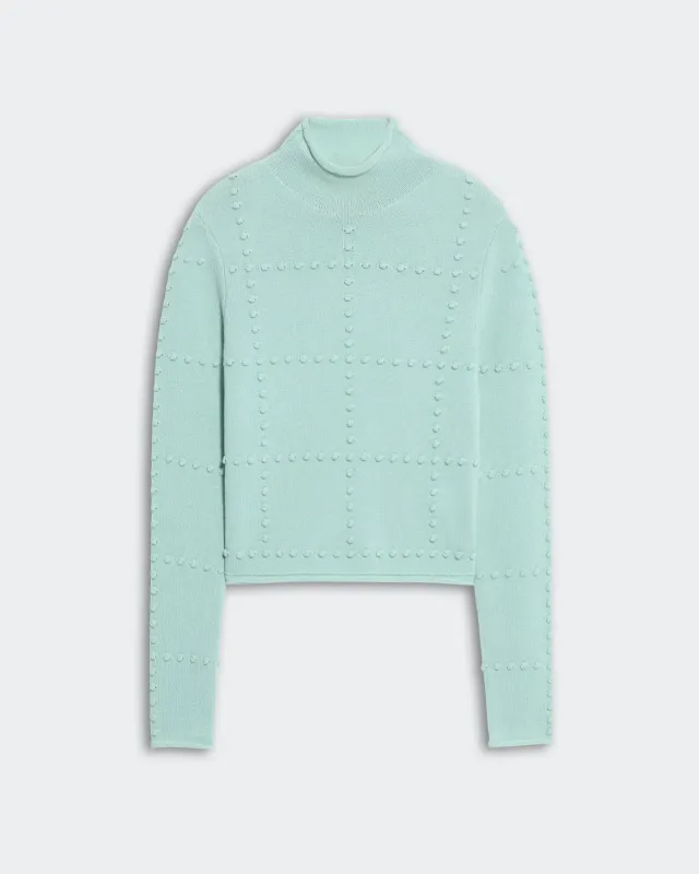 Popcorn Top in Cashmere Blend - Seaglass sold by Guest In Residence