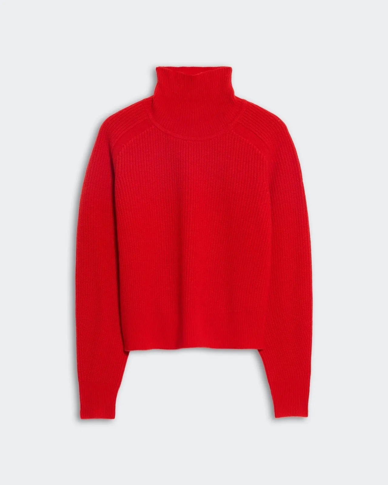 Cropped Rib Turtleneck - Chili sold by Guest In Residence