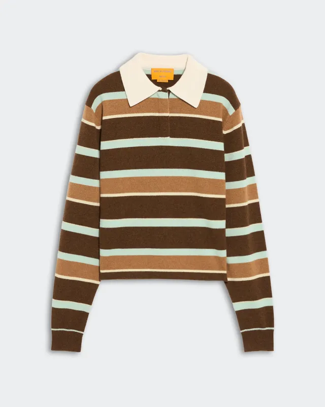 Cropped Stripe Rugby - Chestnut Combo sold by Guest In Residence