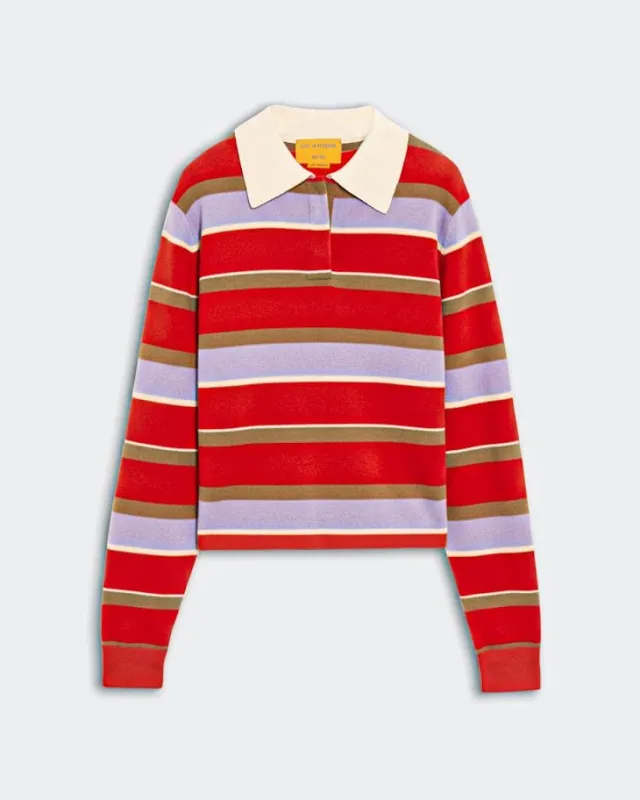 Cropped Stripe Rugby - Chili Combo sold by Guest In Residence