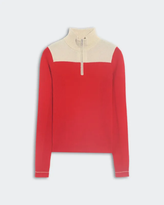 Alpine Half Zip - Chili/Mist sold by Guest In Residence