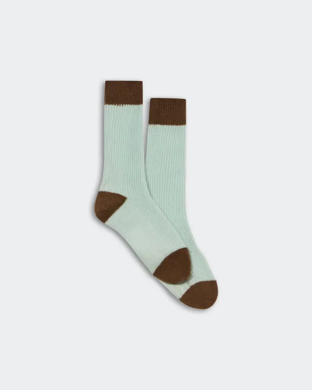 The Soft Socks - Seaglass/Chestnut sold by Guest In Residence