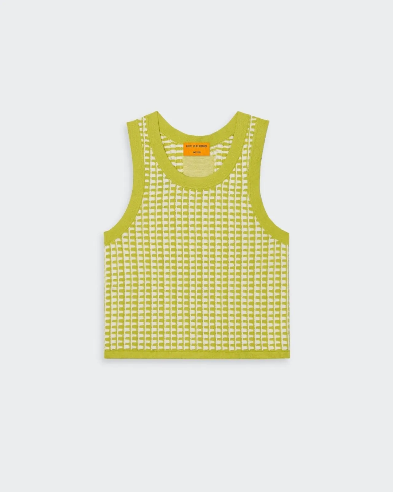 Gingham Tank - Citrine/Cream sold by Guest In Residence