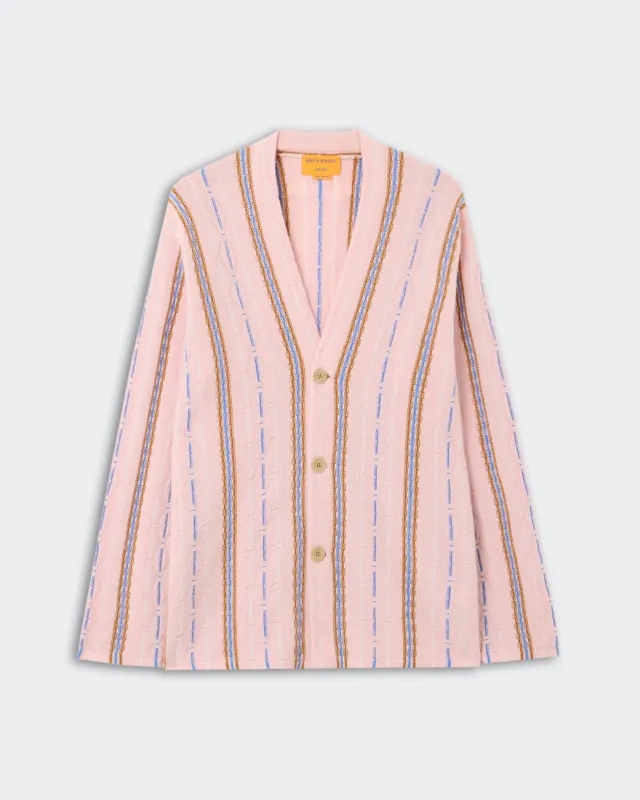Baja Everywear Cardigan - Powder Pink Combo sold by Guest In Residence