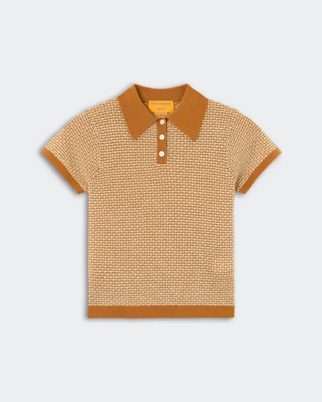 Pique Shrunken Polo - Suede Combo sold by Guest In Residence