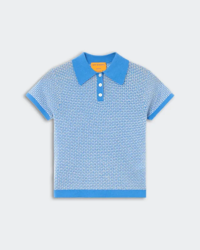 Pique Shrunken Polo - Sail Combo sold by Guest In Residence