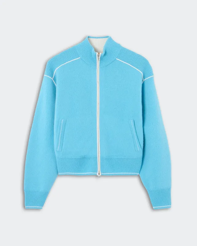 Track Jacket - Swimming Pool/Cream made by Guest In Residence