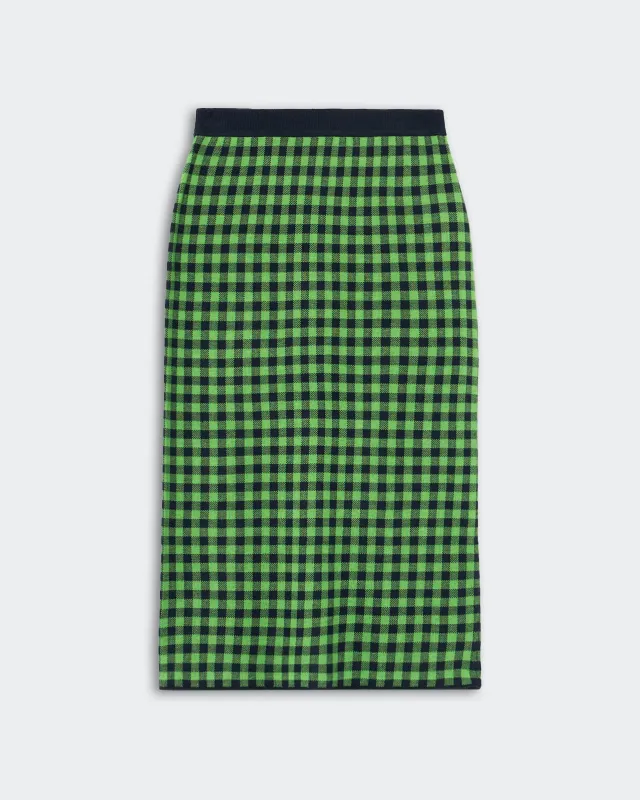 Gingham Long Skirt - Midnight/Match Point made by Guest In Residence