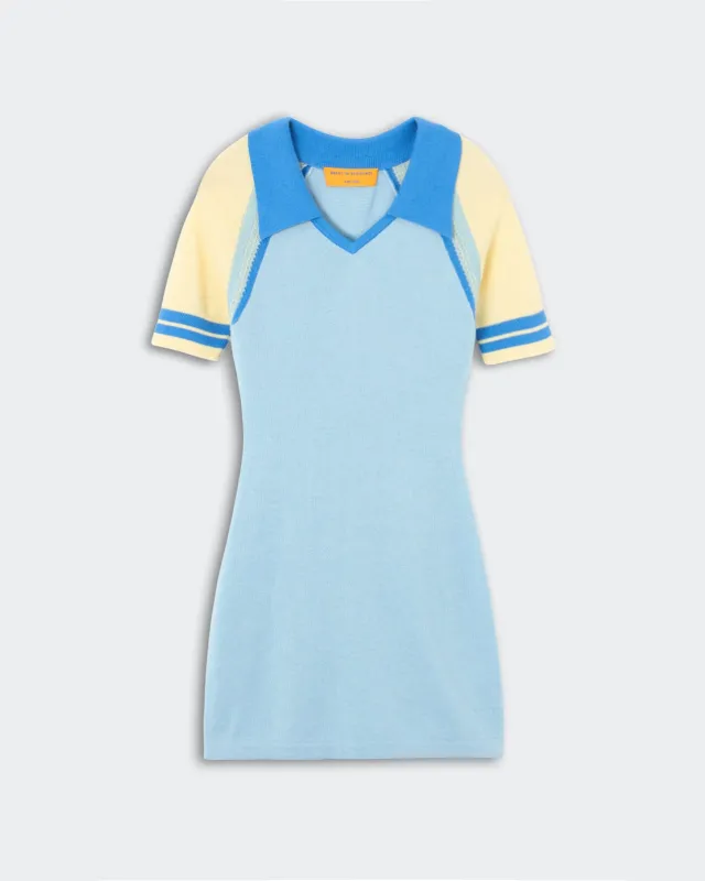 Ace Polo Dress - Clear Sky Combo sold by Guest In Residence