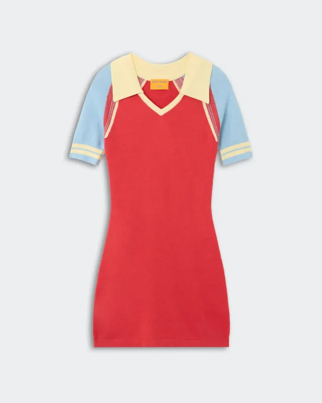 Ace Polo Dress - Scarlet Combo sold by Guest In Residence