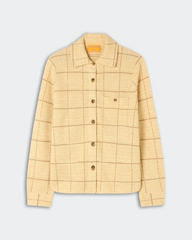 Dylan Plaid Shirt - Butter/Camel made by Guest In Residence