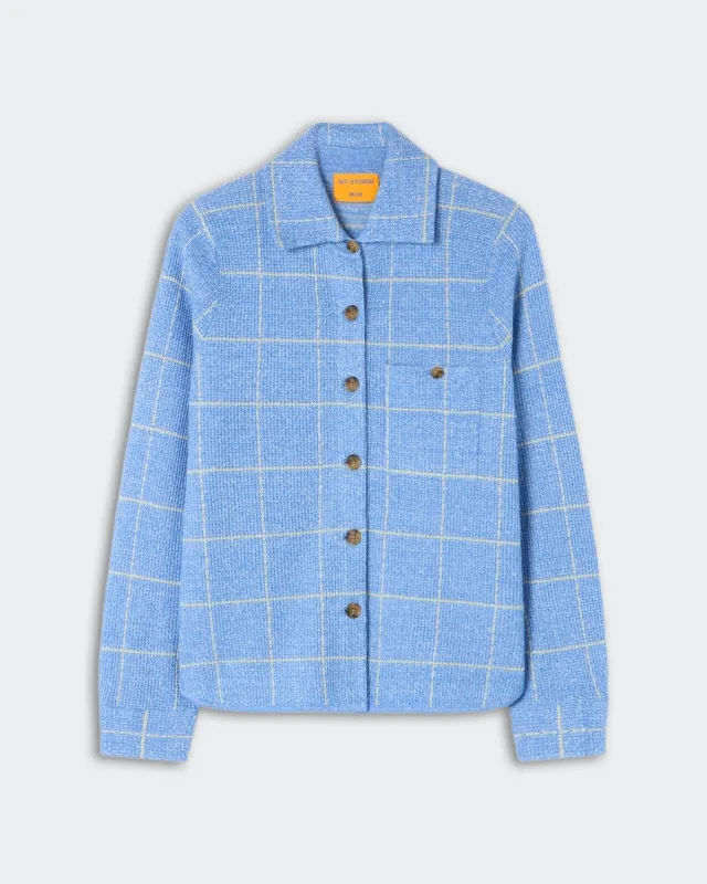Dylan Plaid Shirt - Delft Blue/Butter made by Guest In Residence