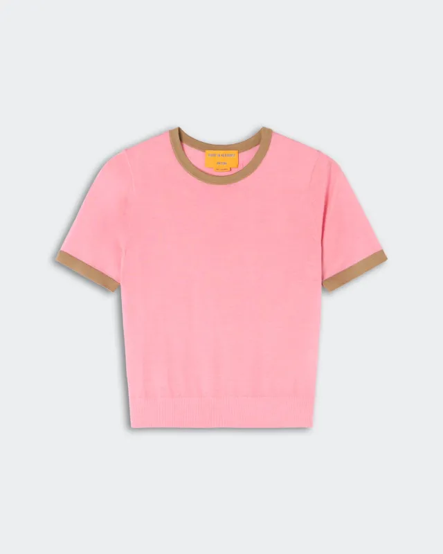 Airy Ringer Tee - Sprinkle/Camel made by Guest In Residence