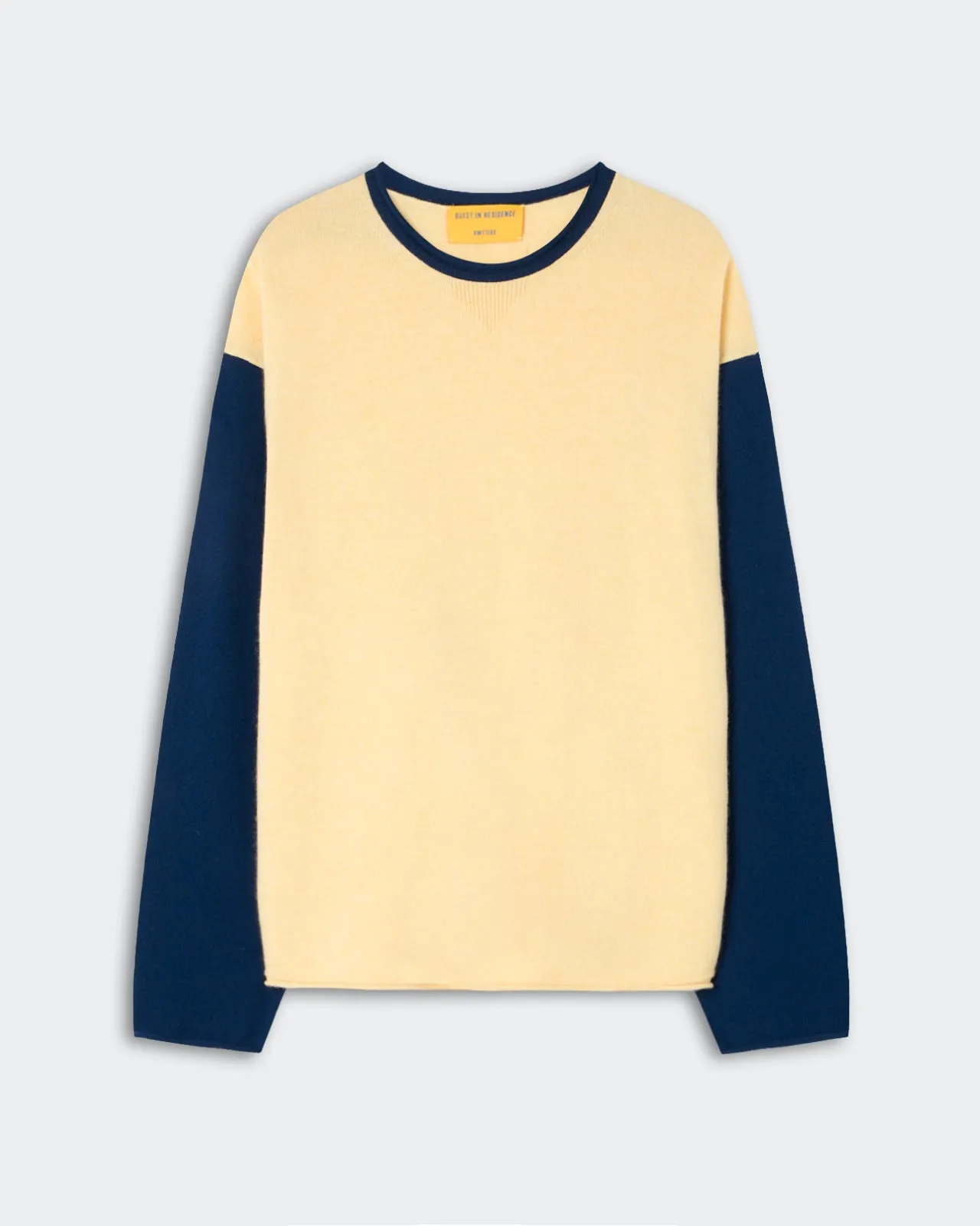 Baseball Oversized Crew - Butter/Navy sold by Guest In Residence