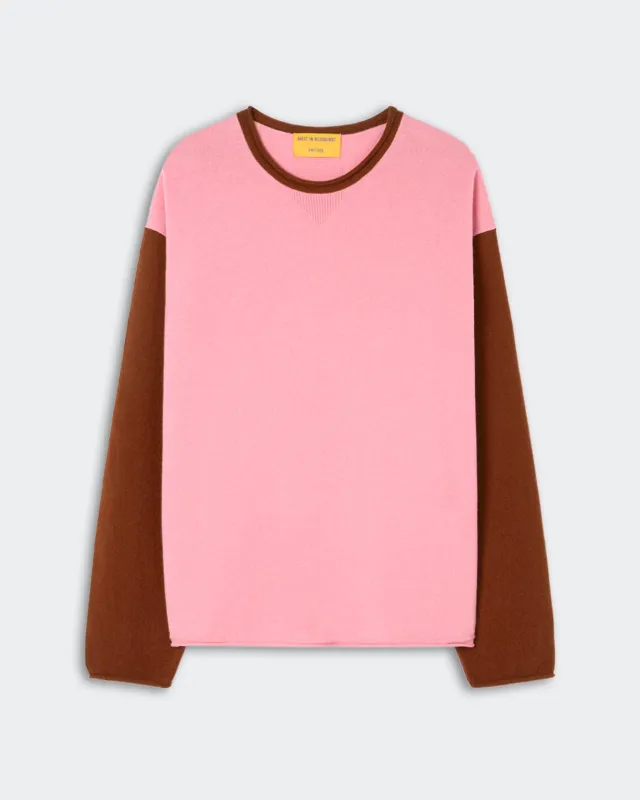 Baseball Oversized Crew - Sprinkle/Burnt Sienna made by Guest In Residence