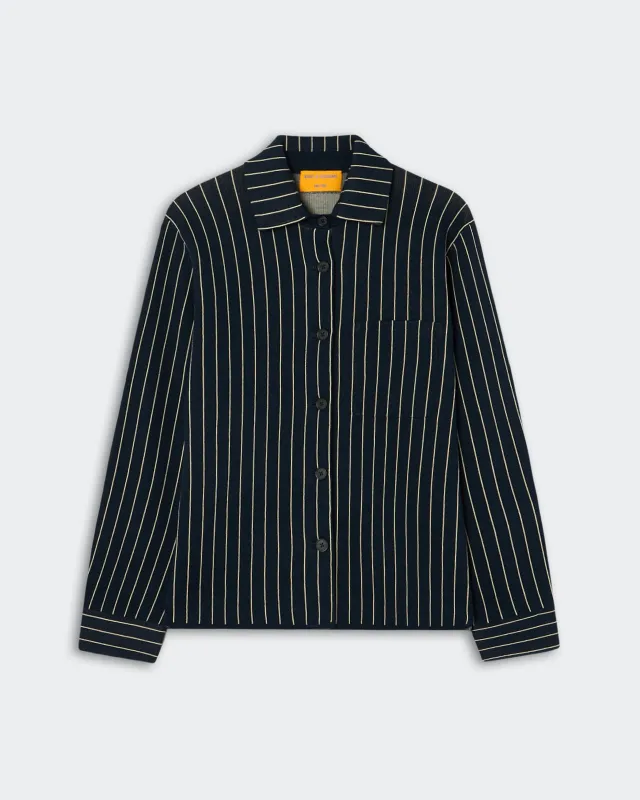 Pinstripe Work Shirt - Navy/Butter made by Guest In Residence