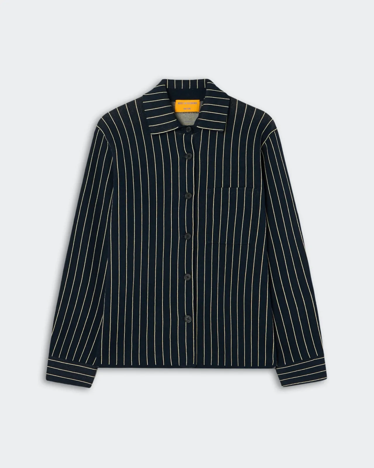Pinstripe Work Shirt - Navy/Butter sold by Guest In Residence