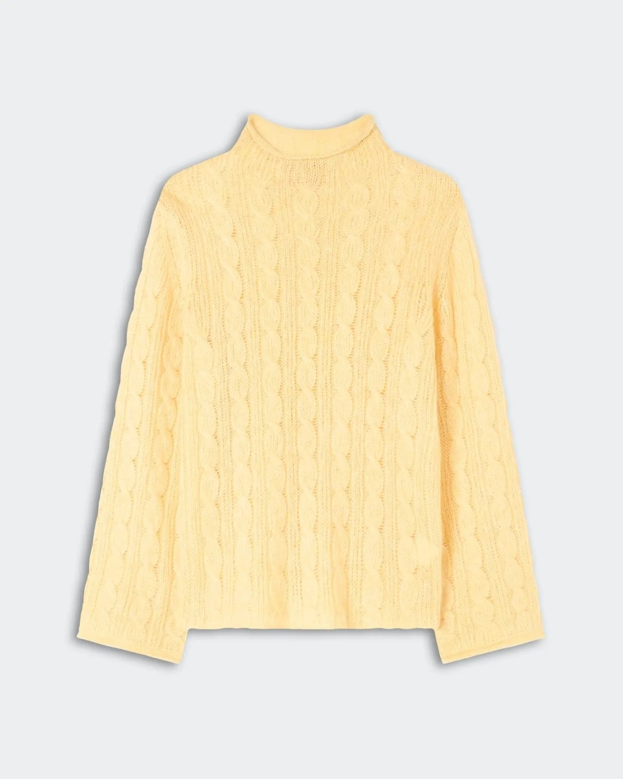 Cable Mock Neck Top - Butter sold by Guest In Residence