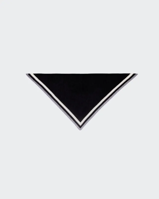Striped Bandana - Black/Steel/Cream sold by Guest In Residence