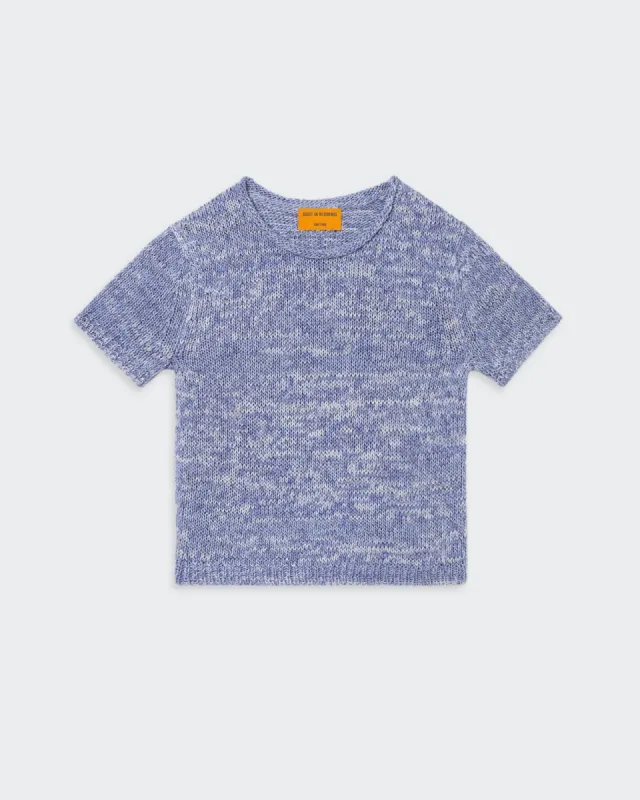 Speckled Crop Tee - Denim Blue sold by Guest In Residence