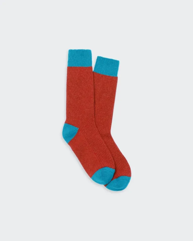 The Soft Socks - Chai/Aquamarine sold by Guest In Residence