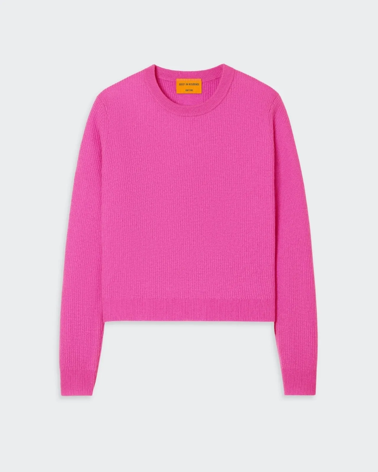 Light Rib Crew - Fuchsia sold by Guest In Residence