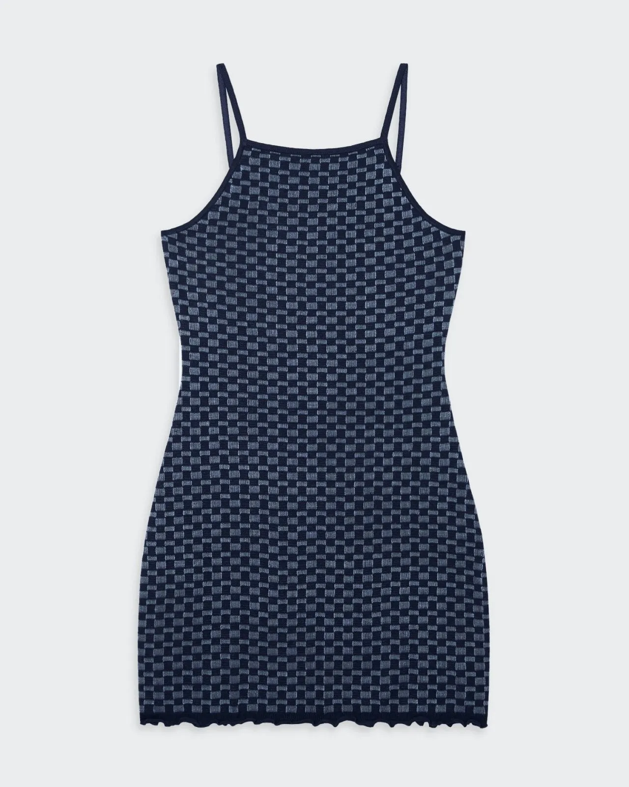 Checker Tank Dress - Midnight/Denim Blue sold by Guest In Residence