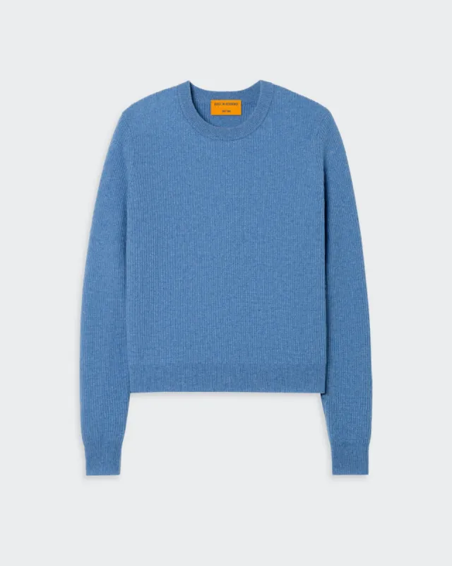 Light Rib Crew - Denim Blue sold by Guest In Residence