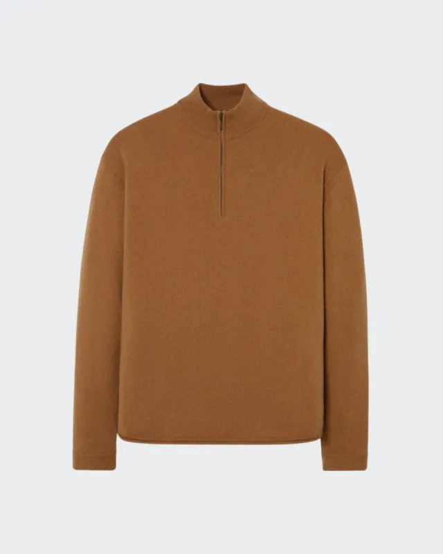 Quarter Zip Pullover - Almond sold by Guest In Residence