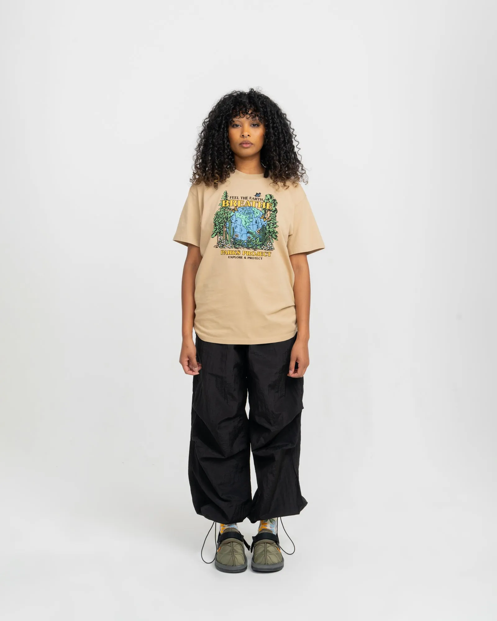 Feel the Earth Breathe Globe Tee sold by Parks Project product image thumbnail 3