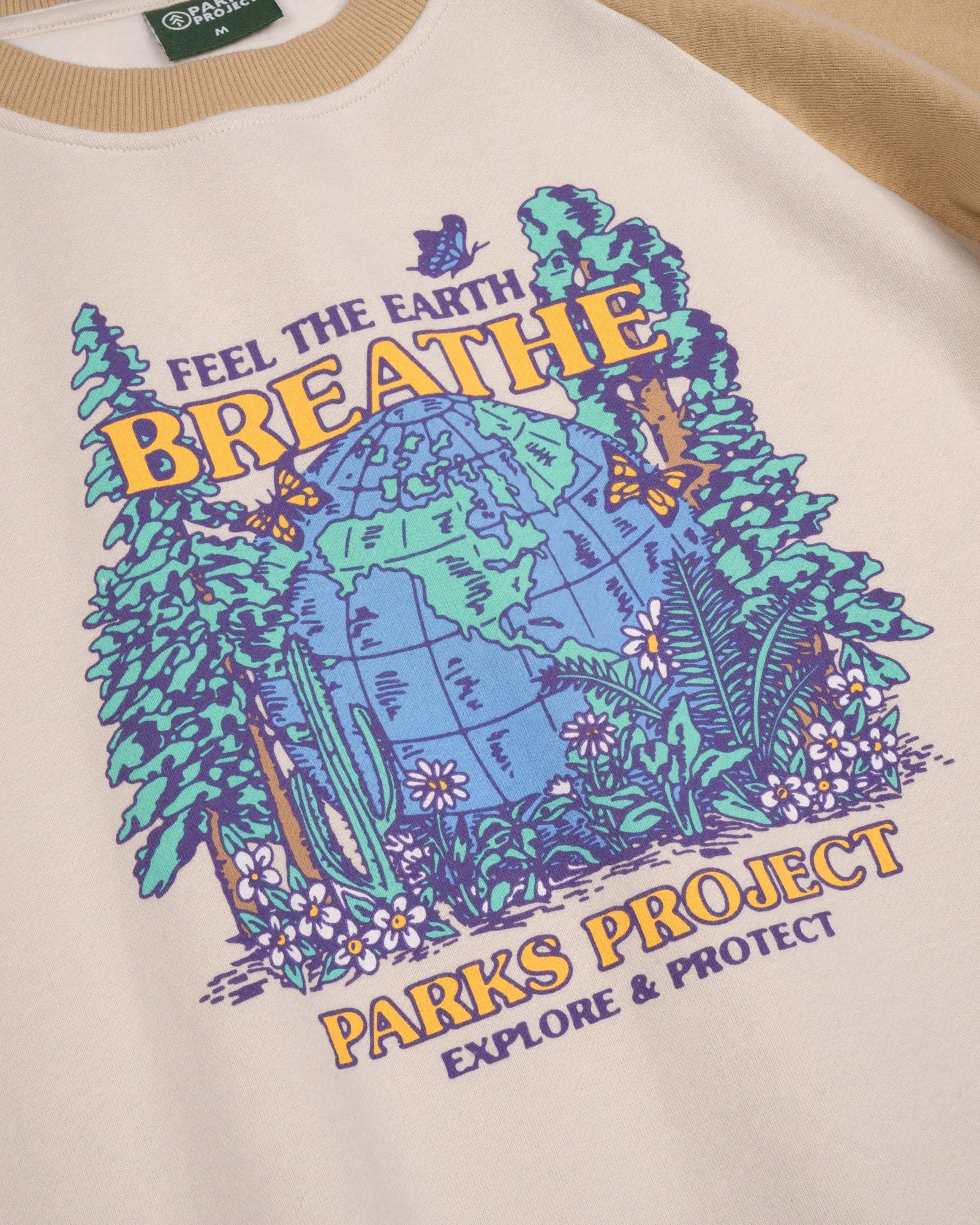 Feel The Earth Breathe Raglan Crew sold by Parks Project product image thumbnail 5
